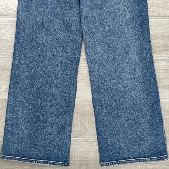 Blank NYC The Chrystie High-Rise Crop Wide Leg Denim Jeans in Wall Street Sz 28 - Picture 8 of 15